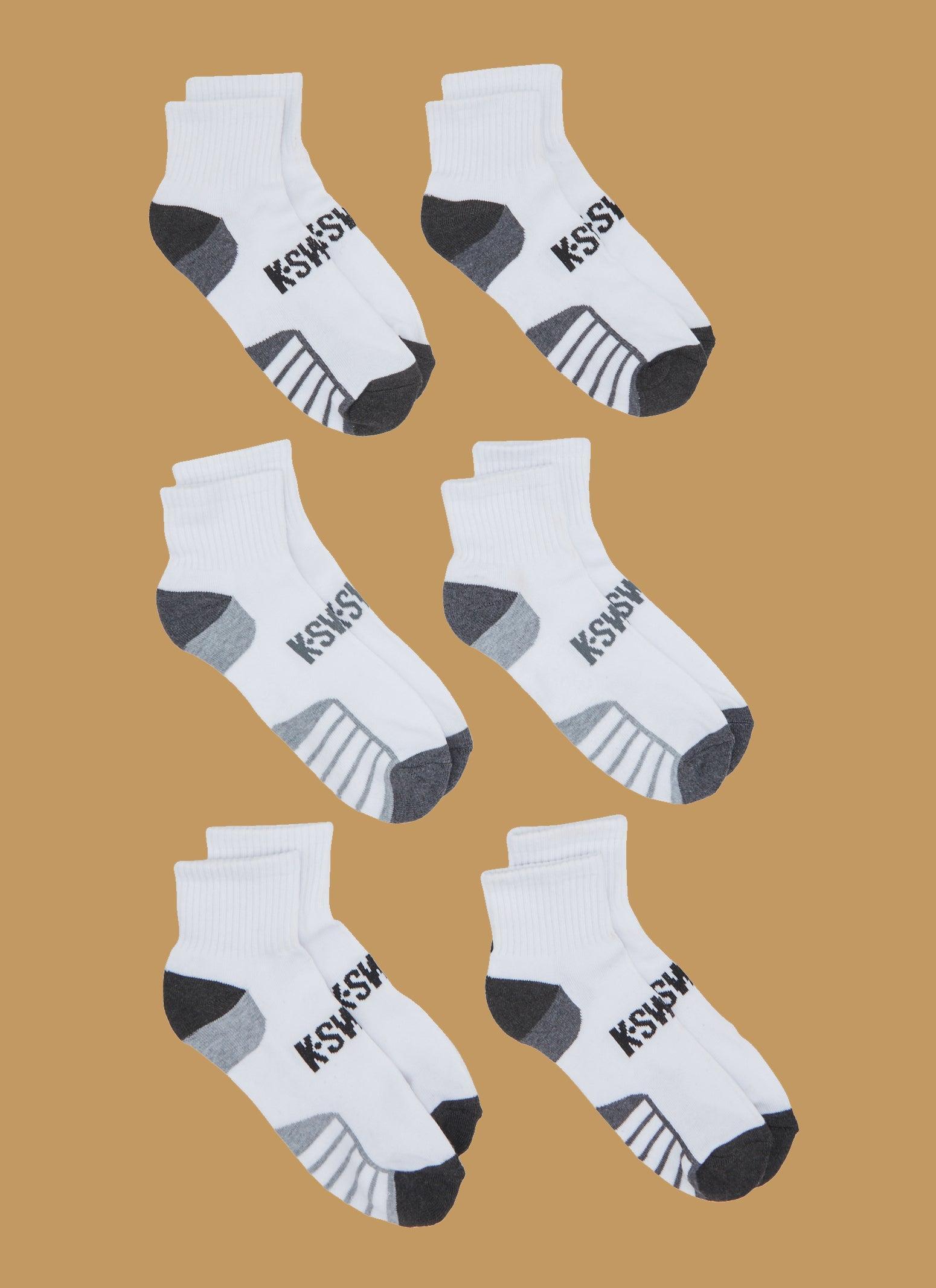 Mens K-Swiss Quarter Socks 6 Pack Male Product Image