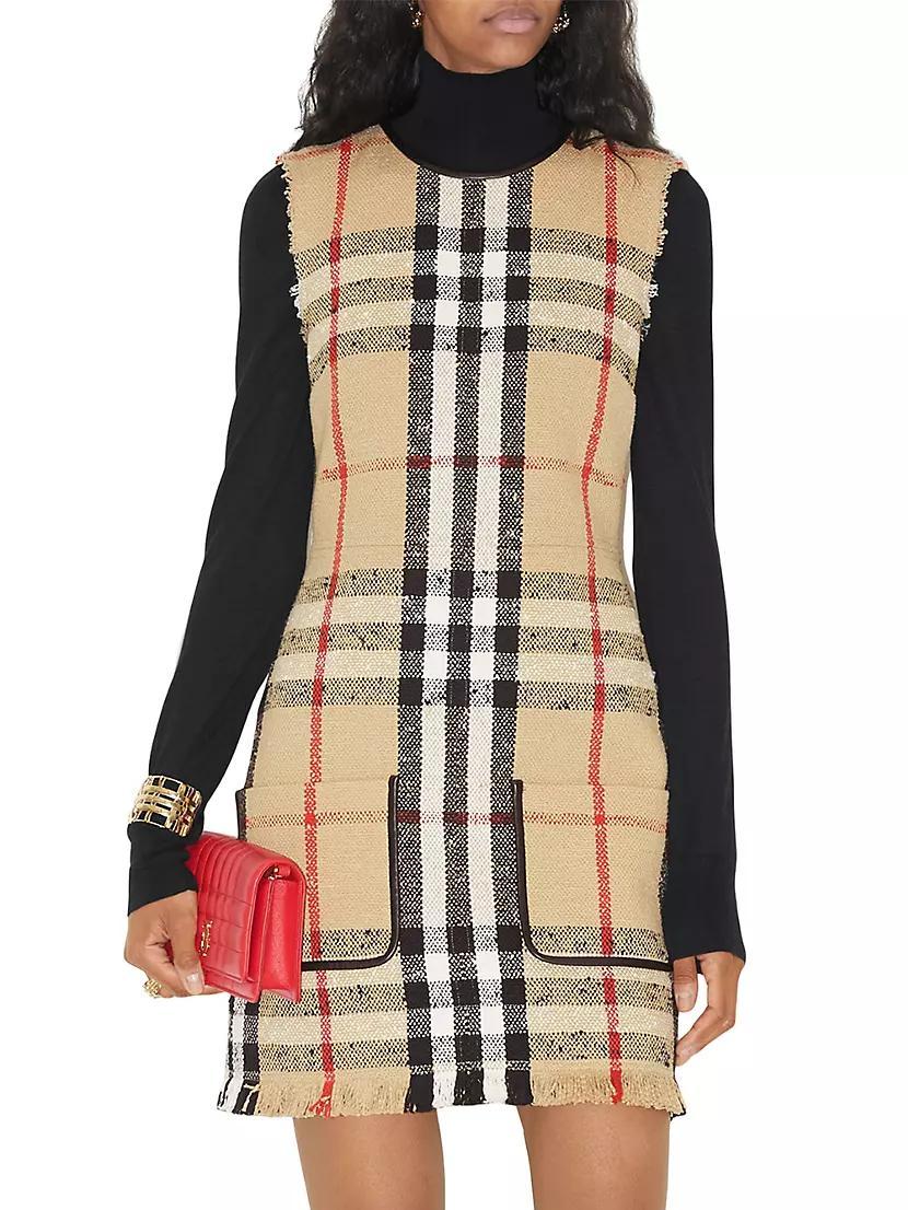 Macy Cotton-Blend Check Minidress Product Image