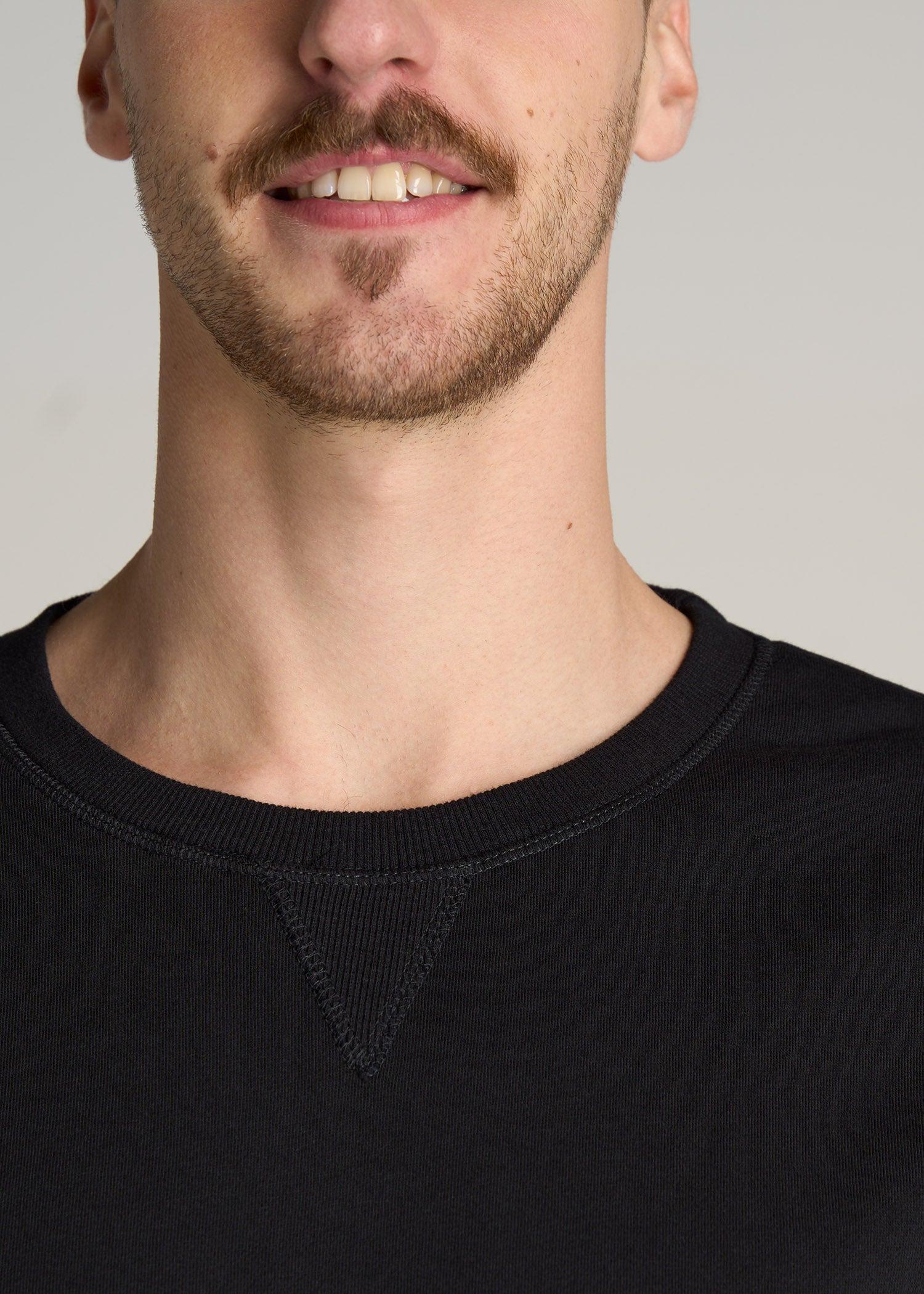 Wearever Fleece Crewneck Tall Men's Sweatshirt in Black Product Image