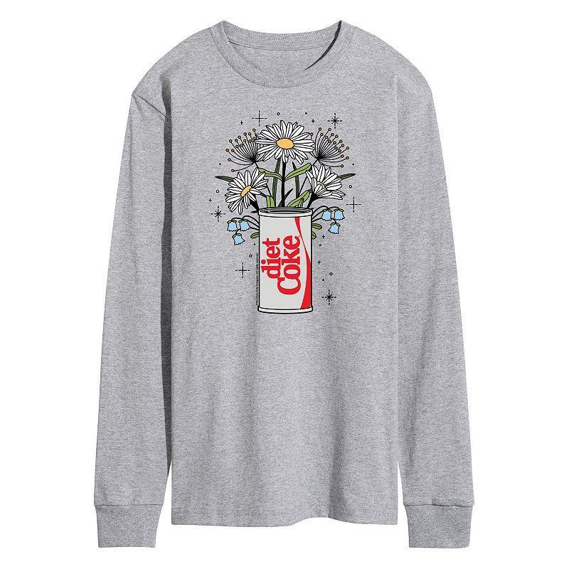 Mens Diet Coke Flowers Coke Can Long Sleeve Graphic Tee Product Image