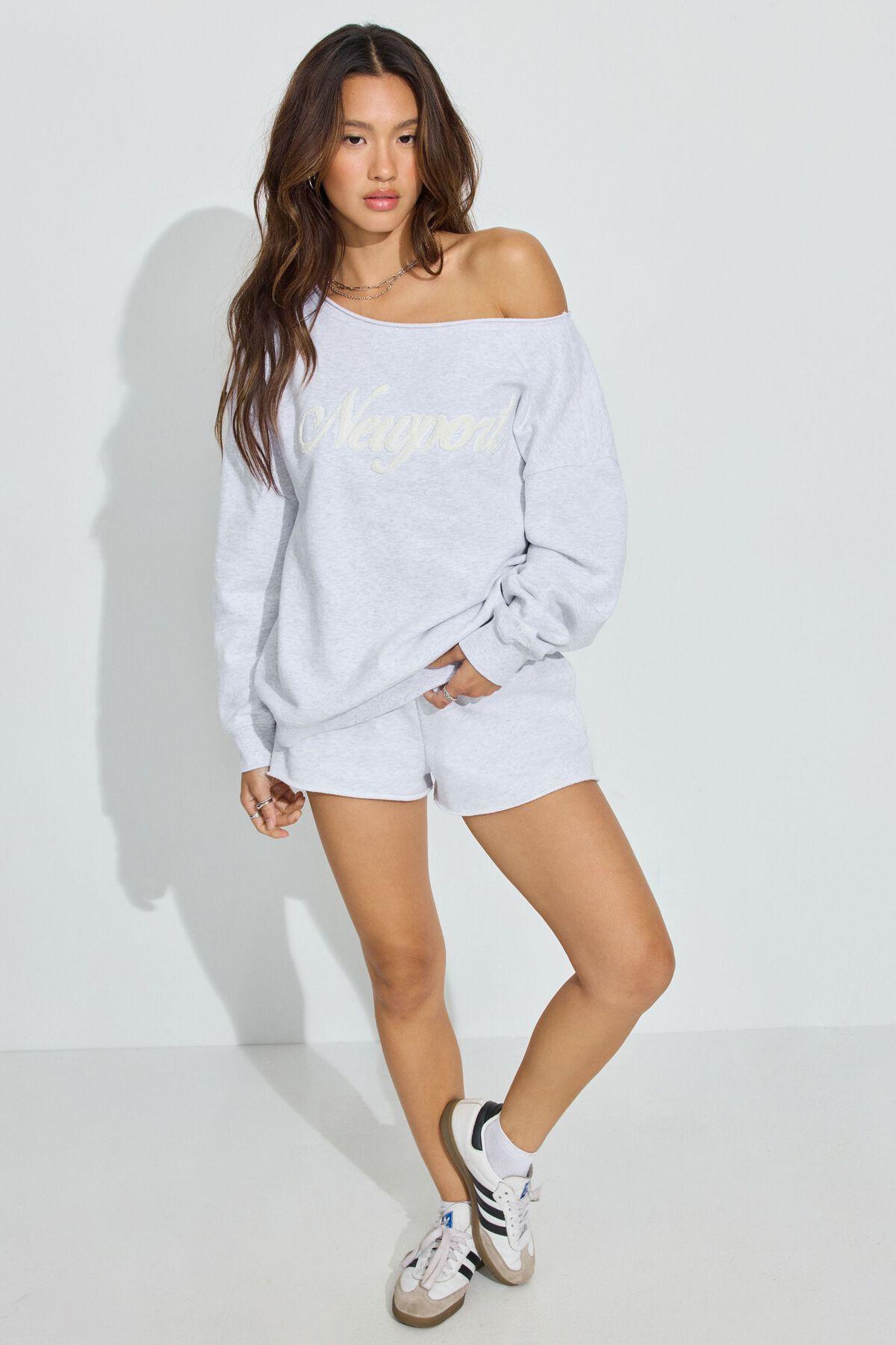 SoftTerry Off Shoulder Sweatshirt Product Image