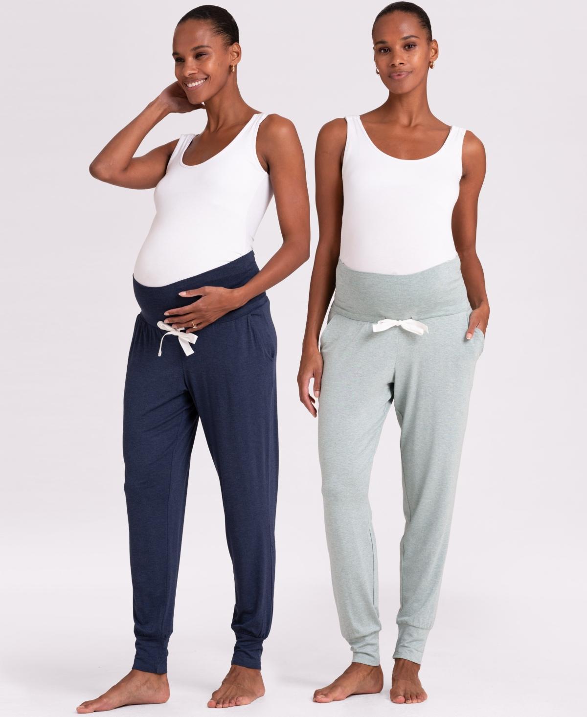 Seraphine Womens Maternity Lounge Pants, Twin Pack - Navy Product Image