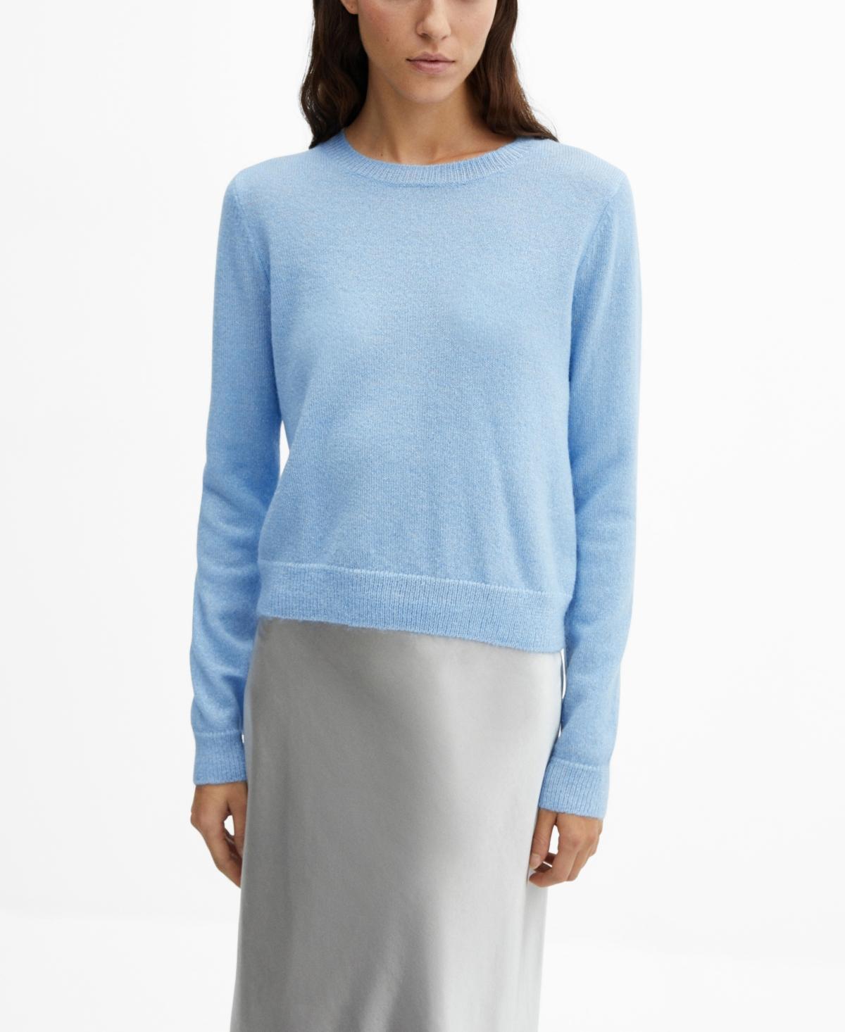 MANGO Crewneck Crop Pullover Sweater Product Image