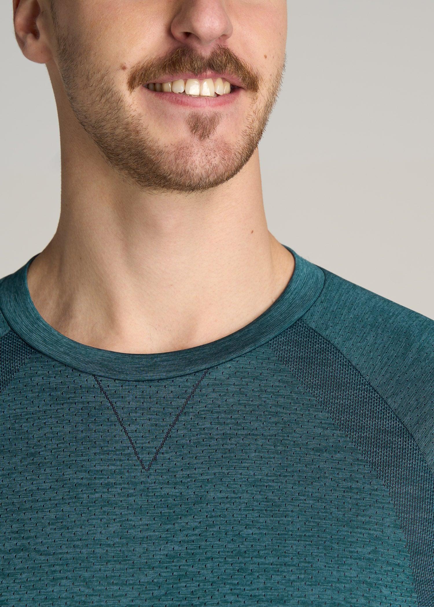 A.T. Performance MODERN-FIT Raglan Shirt for Tall Men in Teal Mix Product Image