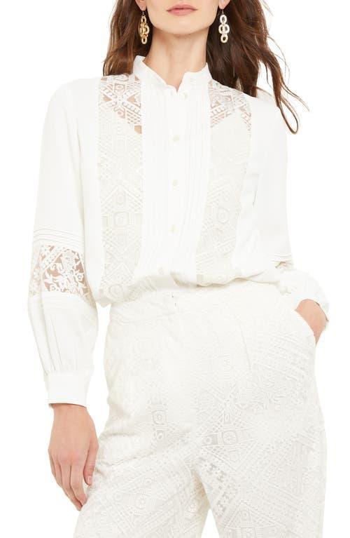 Misook Crepe de Chine Lace Detail Blouse Product Image