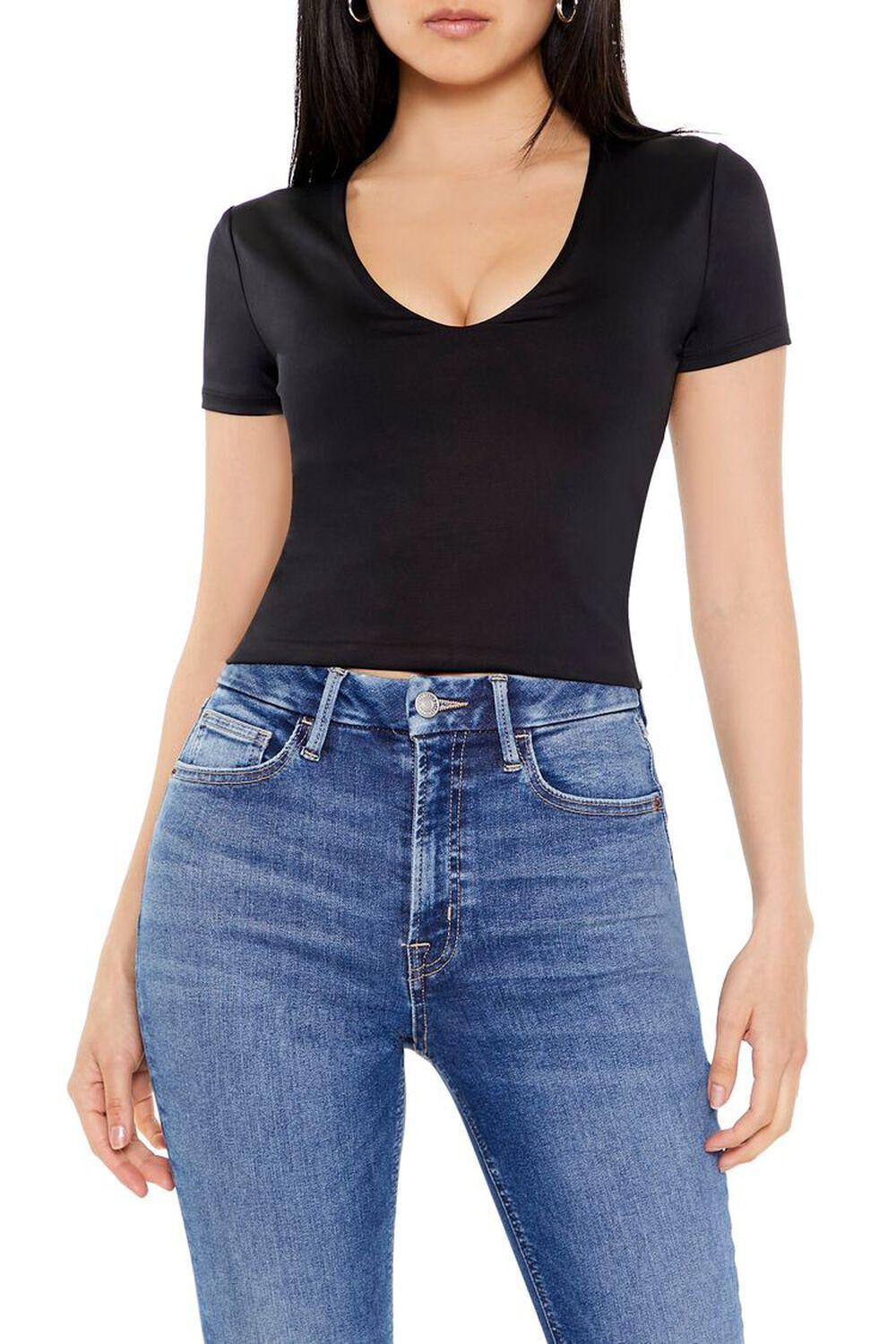 Contour Sculpt V-Neck Tee | Forever 21 product image