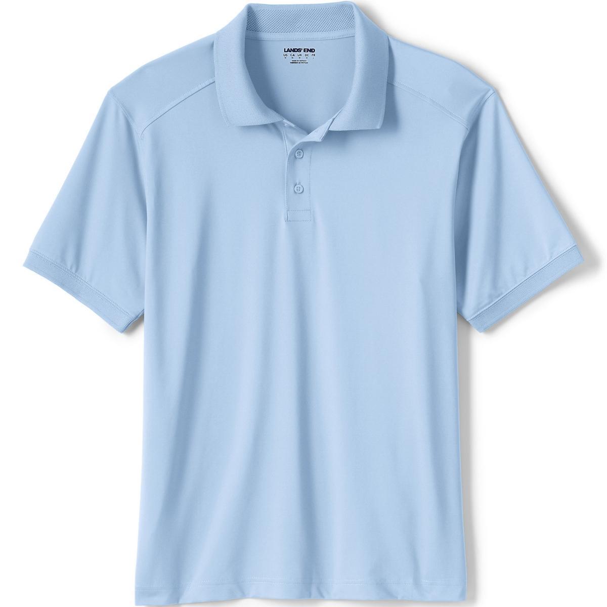 Lands End Mens School Uniform Short Sleeve Rapid Dry Polo Shirt Product Image