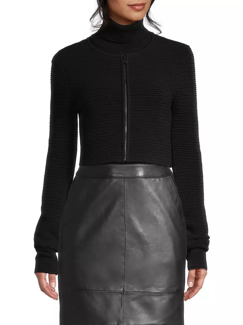 Mabel Cropped Zip-Front Jacket Product Image