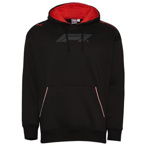 PUMA Mens PUMA F1 Ess+ FL Relaxed Hoodie - Mens Red/Black Product Image