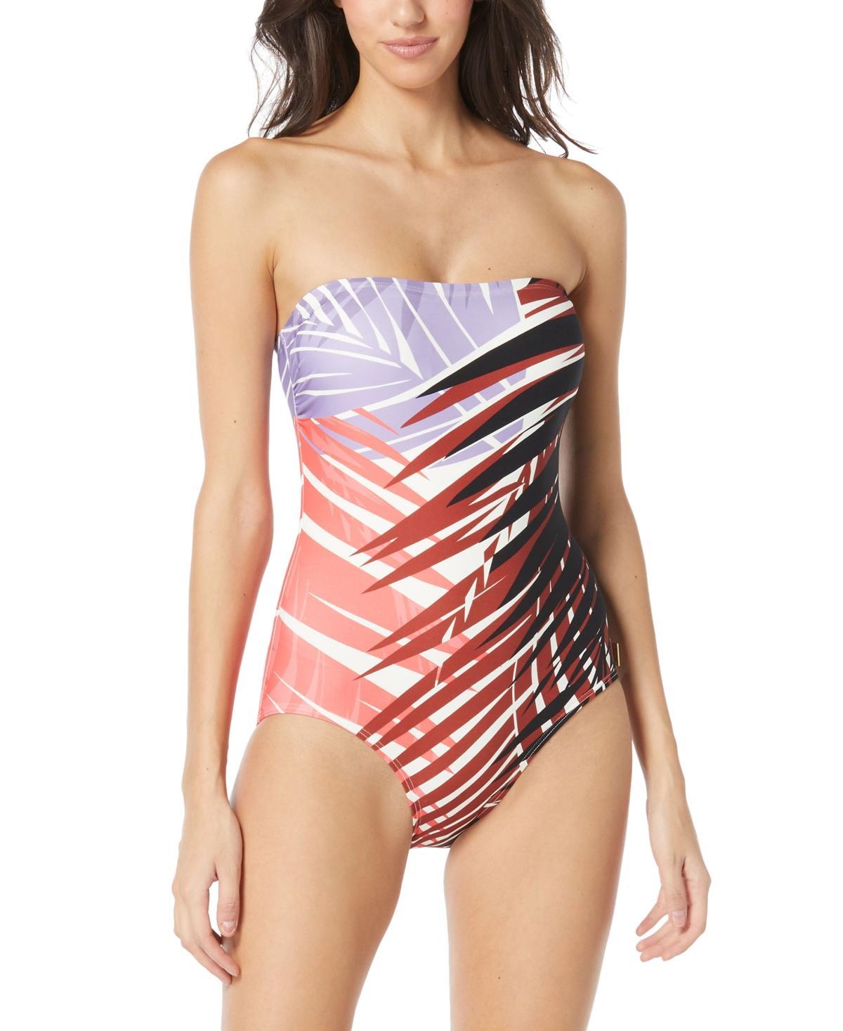 Vince Camuto Womens Printed Bandaeu One-Piece Swimsuit Product Image