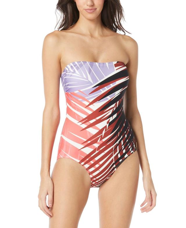 Vince Camuto Womens Printed Bandaeu One-Piece Swimsuit Product Image