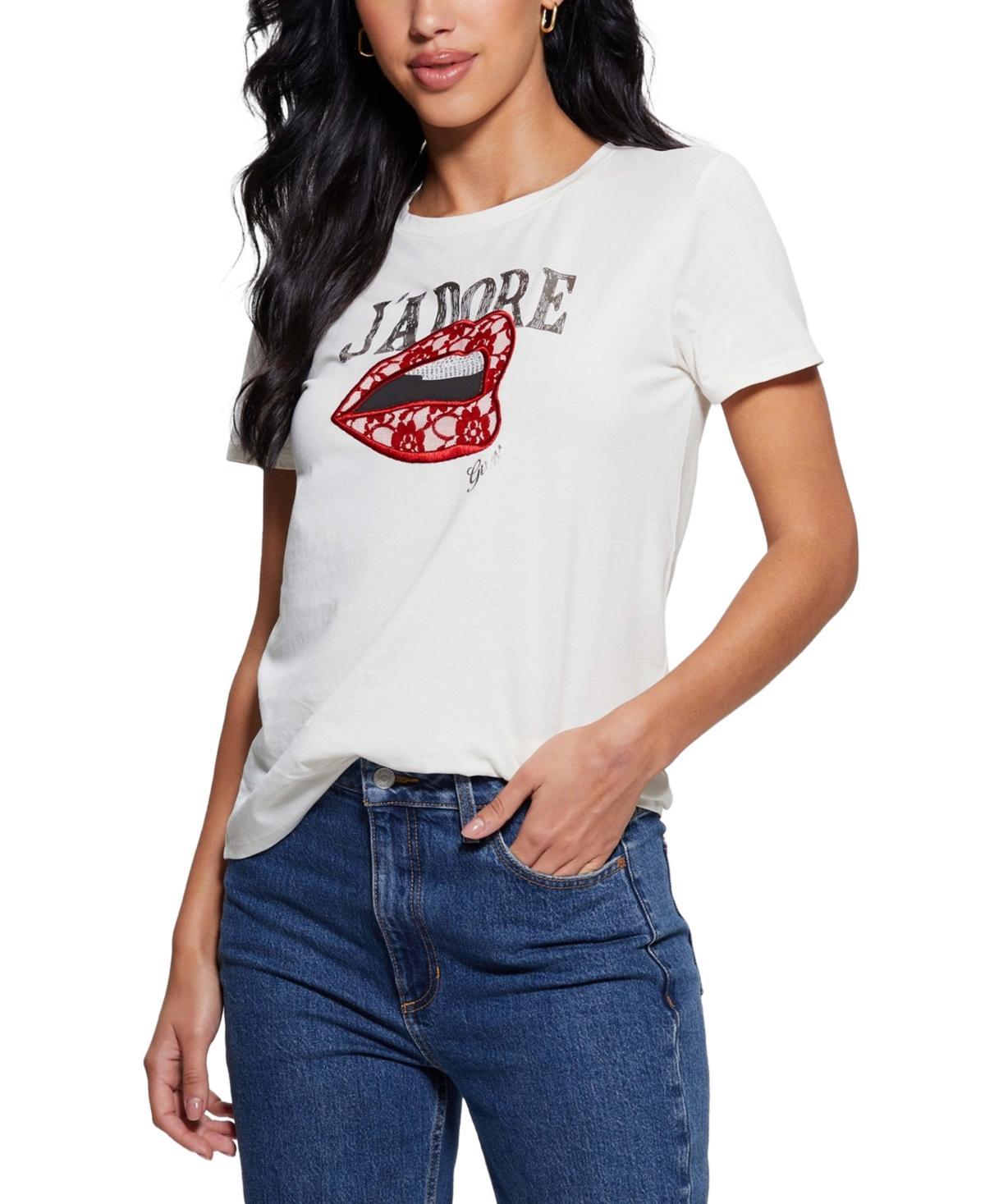 Guess Womens Cotton Jadore Short-Sleeve Easy T-Shirt Product Image