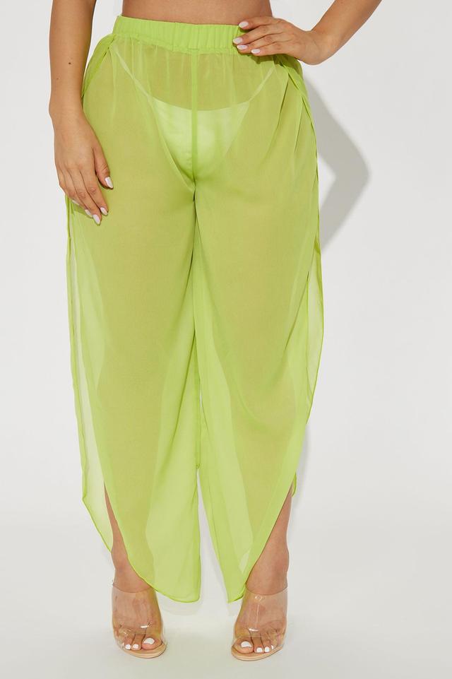 Breezy Summer Days Cover Up Pant - Lime Product Image