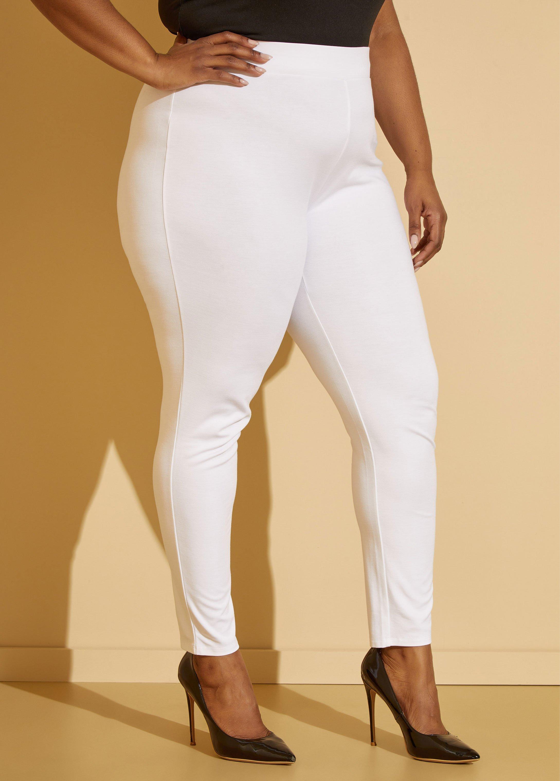 High Waist Pull On Ponte Leggings Product Image