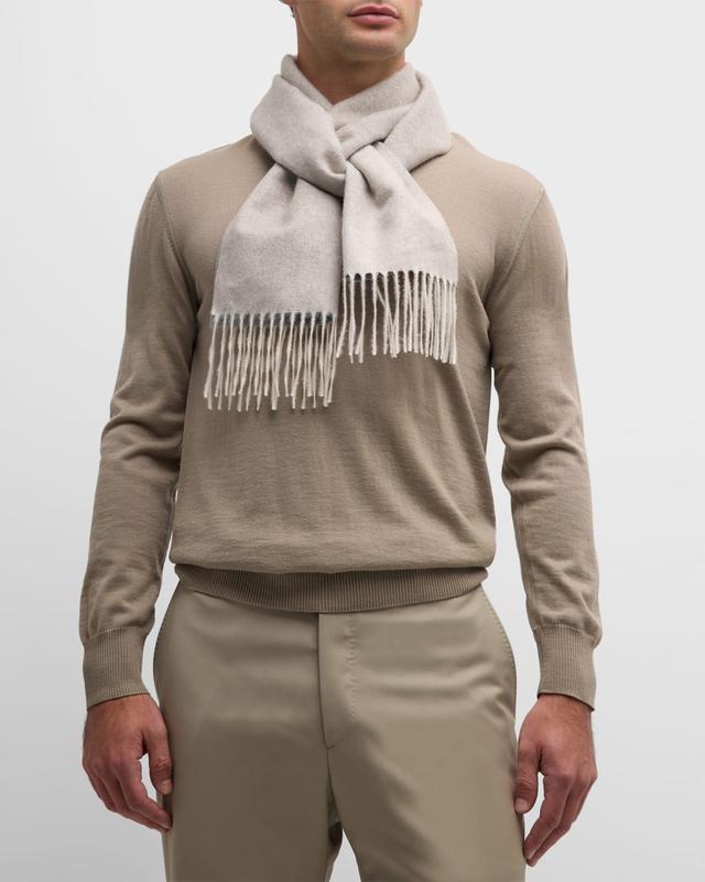 Mens Two-Tone Cashmere-Silk Scarf Product Image