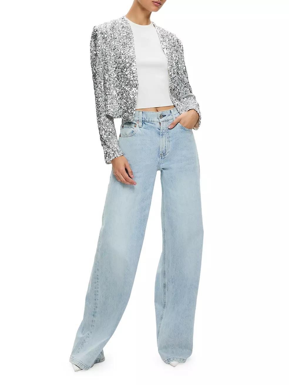 New Harvey Sequin Cropped Jacket Product Image