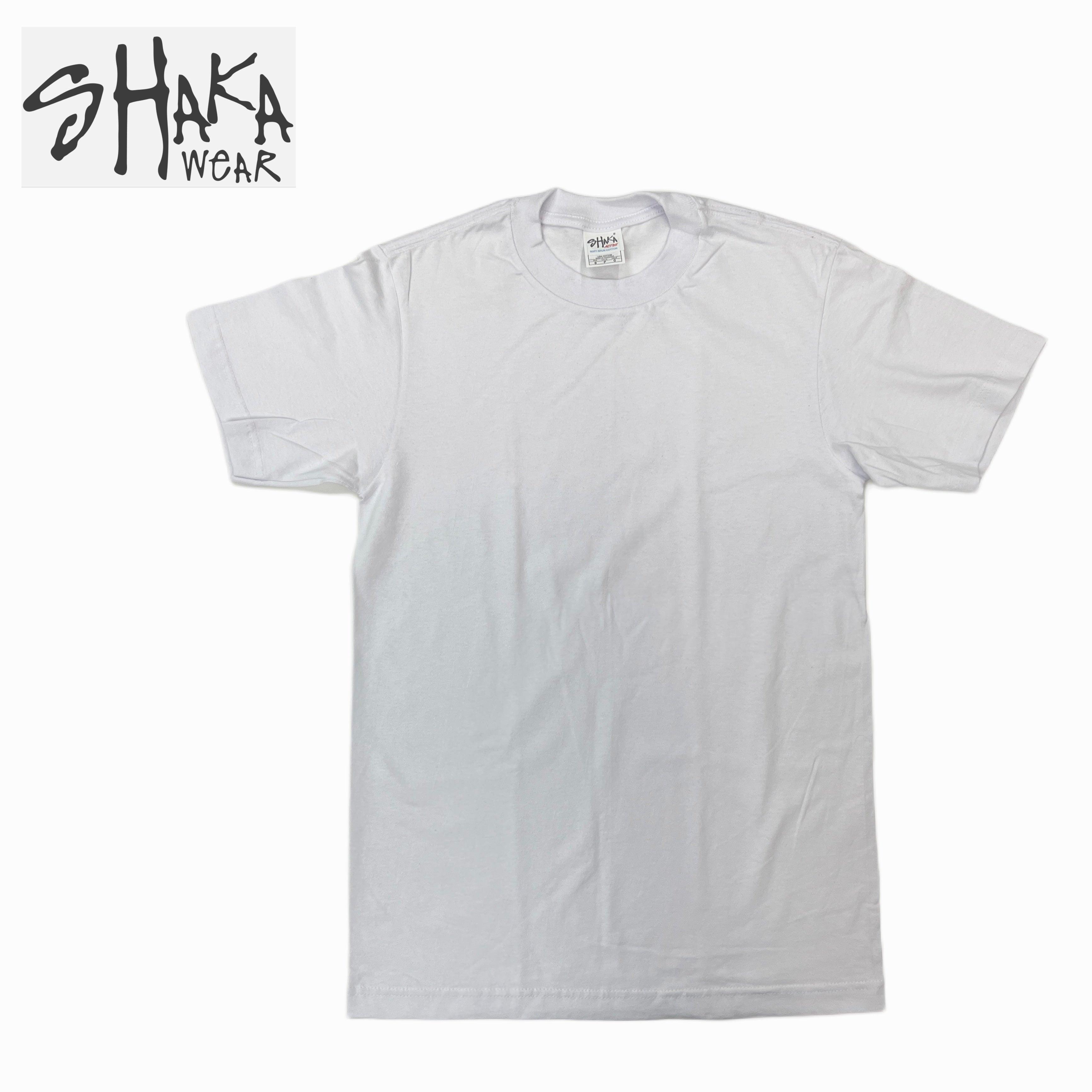 Shaka Wear 6.0 oz Active Short Sleeve T-Shirt (Black/White) Male Product Image