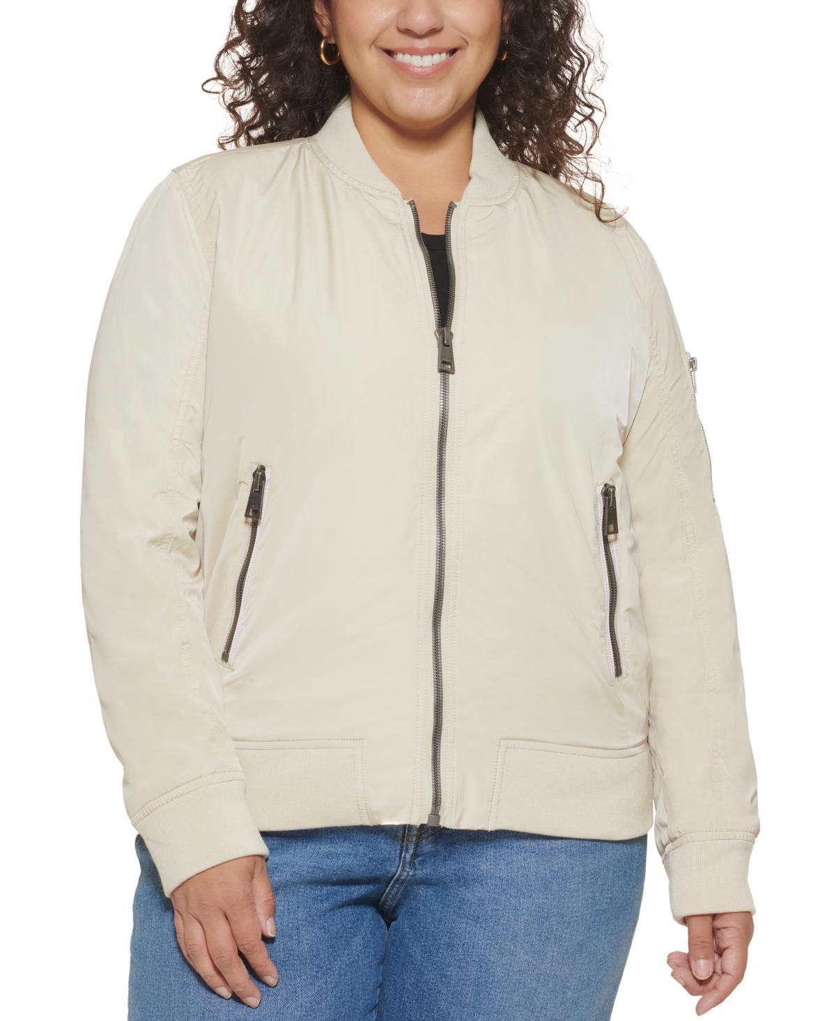 Plus Size Levis Newport Classic Bomber Jacket, Womens Pink Blush Product Image