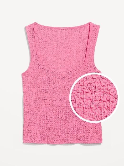 Square-Neck Textured Tank Top Product Image