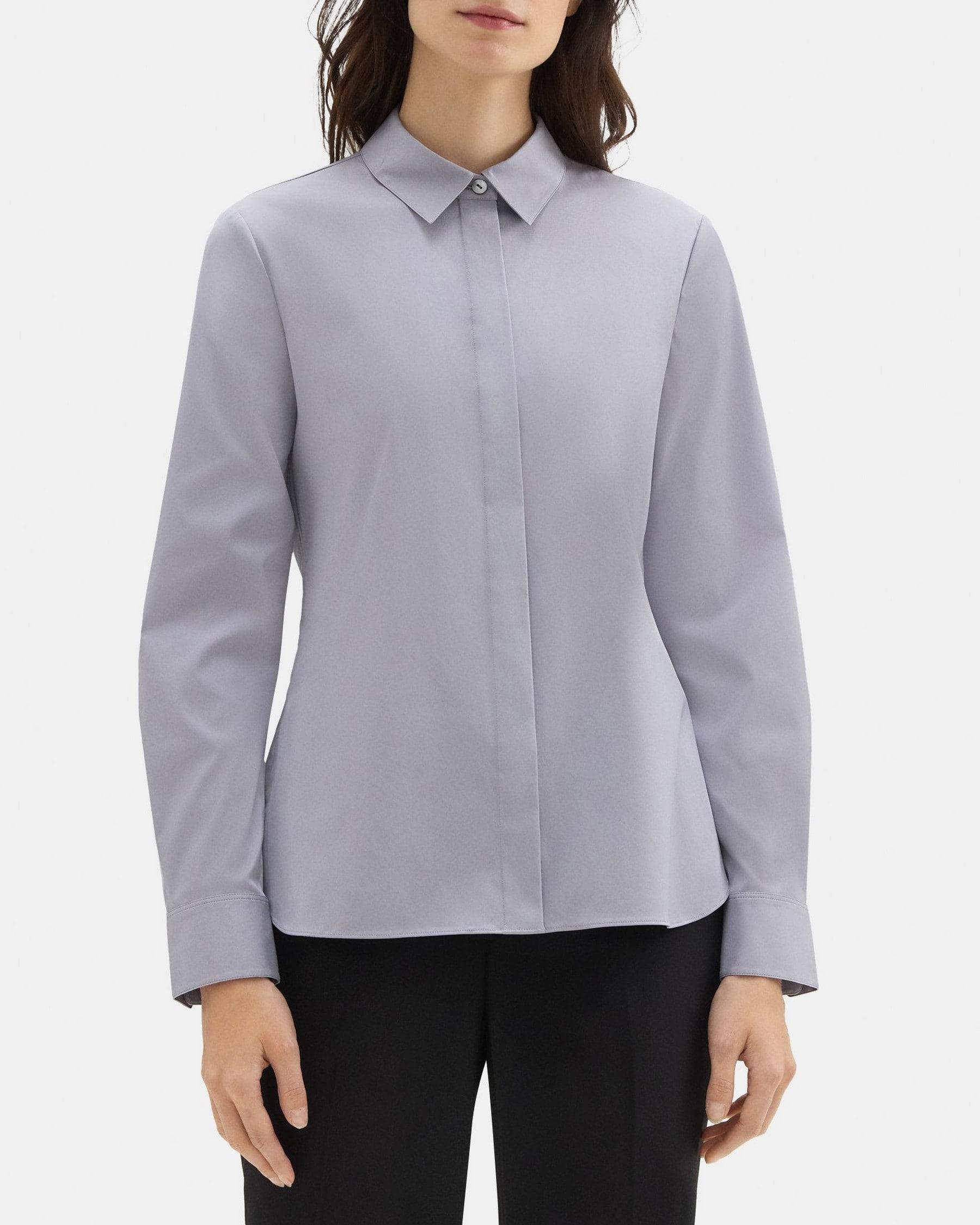 Fitted Shirt in Stretch Cotton-Blend Product Image