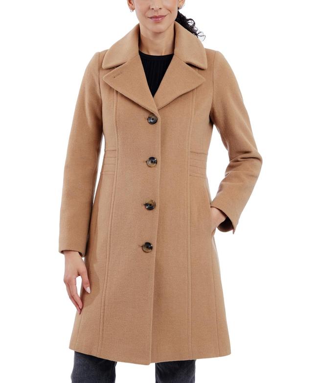 Anne Klein Womens Single-Breasted Notched-Collar Coat, Created for Macys Product Image