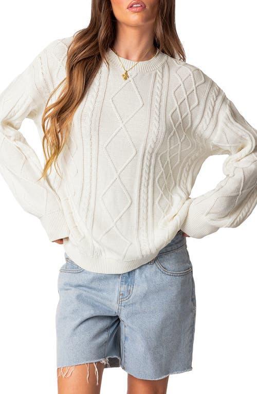 Womens Jessy cable knit oversized sweater Product Image