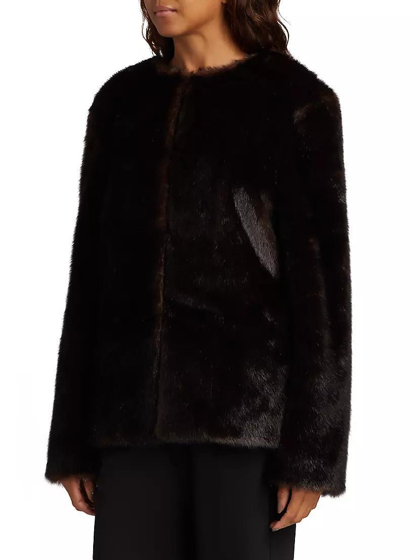 Womens Faux-Fur Short Coat Product Image