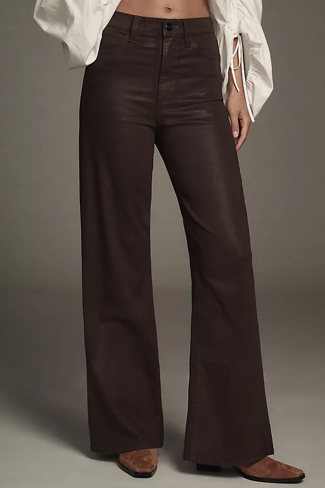 Joe's Jeans Petite Mia Coated High-Rise Wide-Leg Jeans Product Image