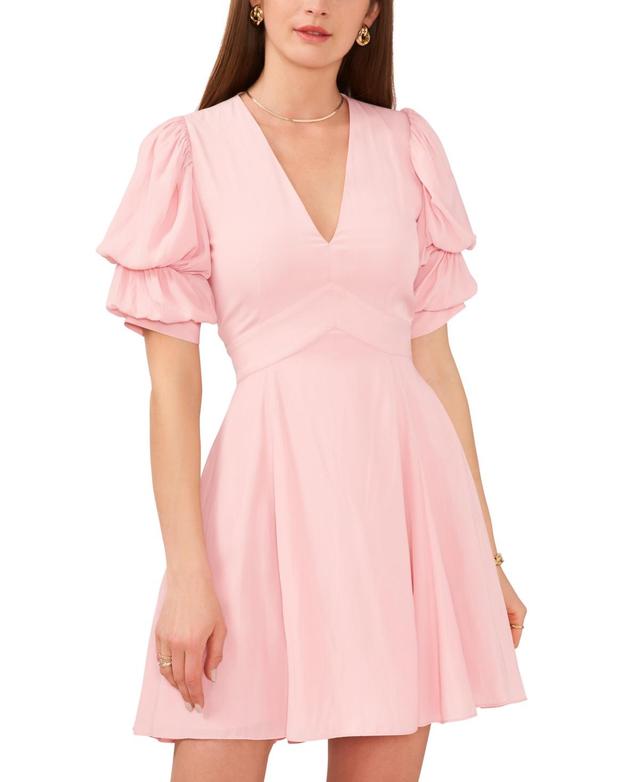 1. STATE Tiered Bubble Sleeve Dress Size M. Product Image