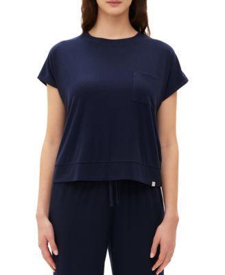 GapBody Women's Ribbed Short-Sleeve Pajama Top Product Image