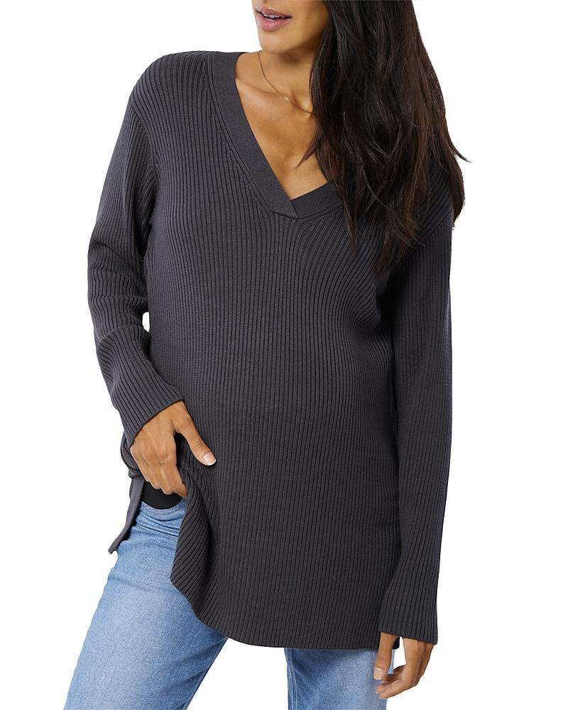 Ingrid & Isabel Side Zip Maternity/Nursing Sweater Product Image