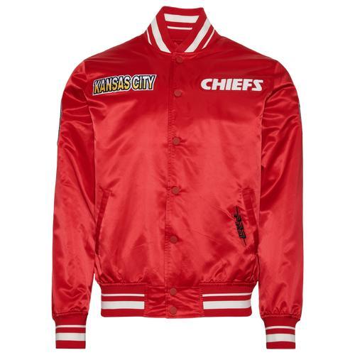 Pro Standard Mens Kansas City Chiefs Turn It Up M Rib Satin Jacket - Red/Yellow Product Image