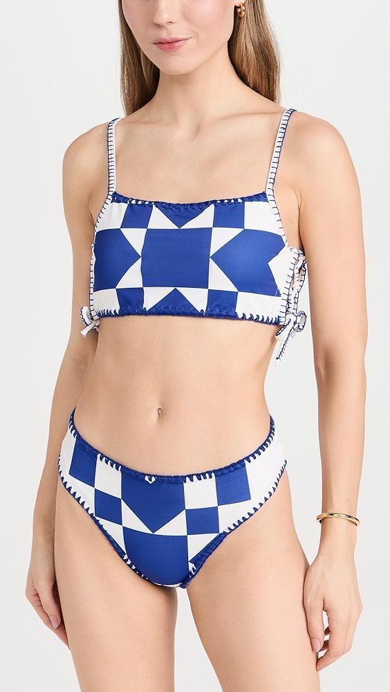 Sea Tanya Print Bikini Top with Ties | Shopbop Product Image