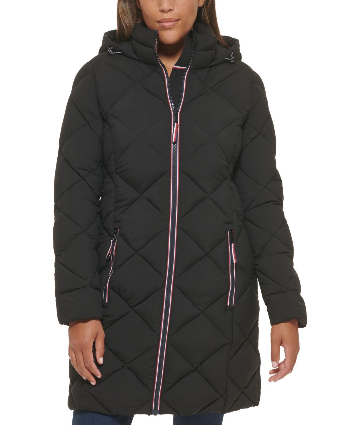 Tommy Hilfiger Womens Hooded Quilted Puffer Coat Product Image