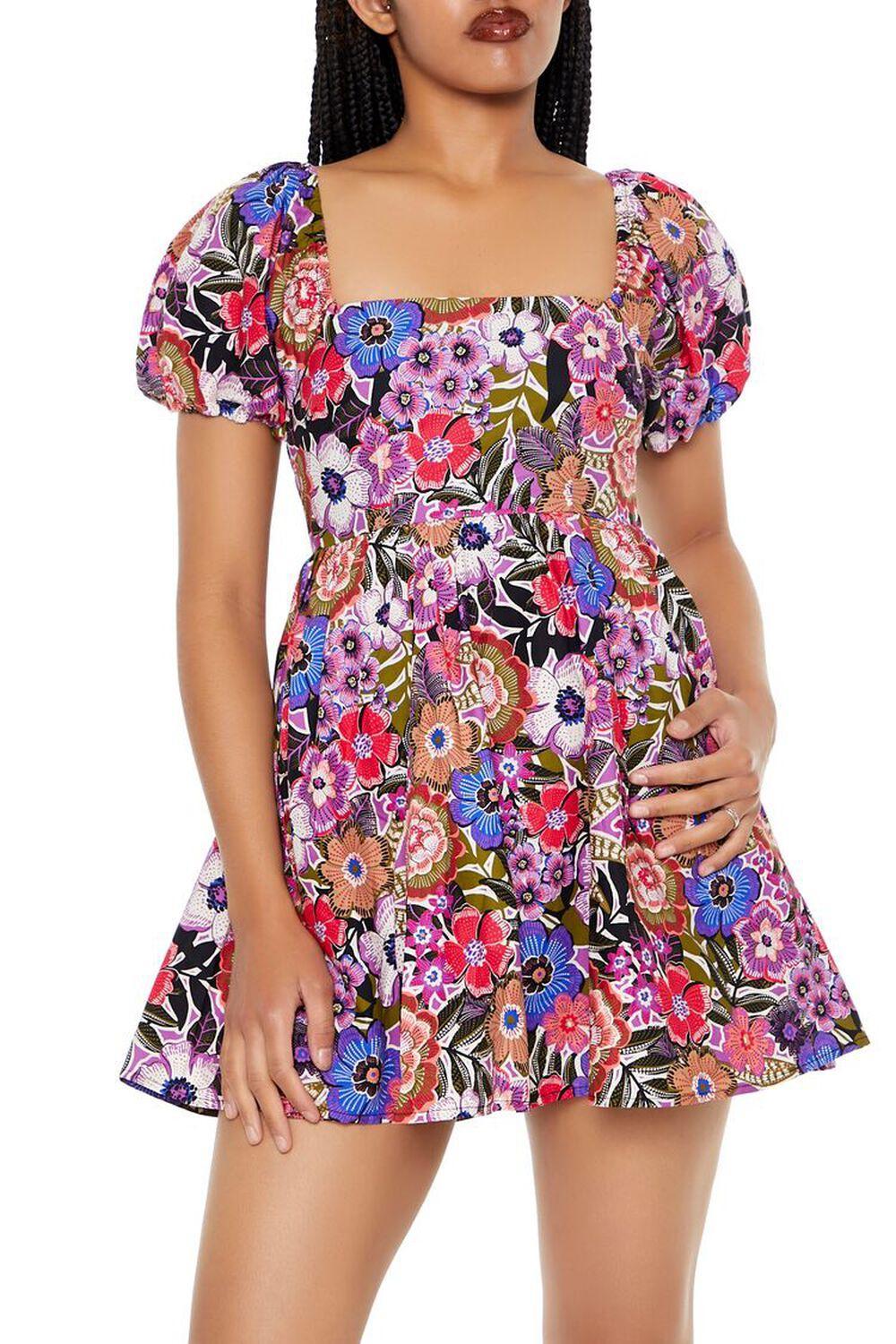 Floral Print Babydoll Dress | Forever 21 Product Image