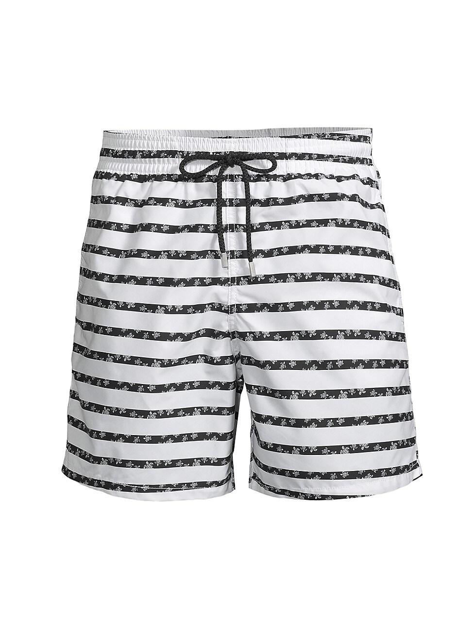 Mens Micro-Turtle Striped Swim Shorts Product Image