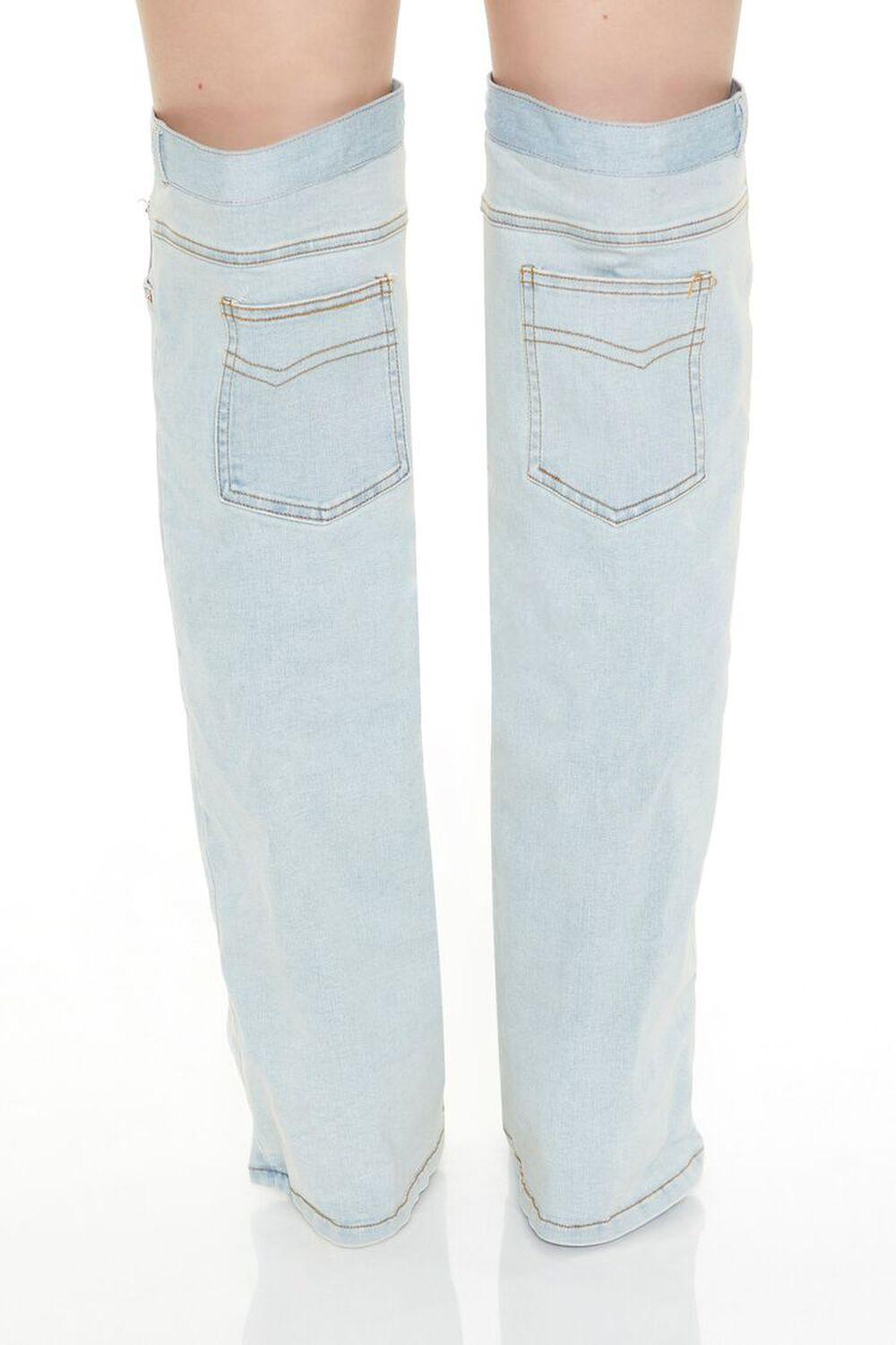 Over-the-Knee Denim Wedge Boots | Forever 21 Product Image