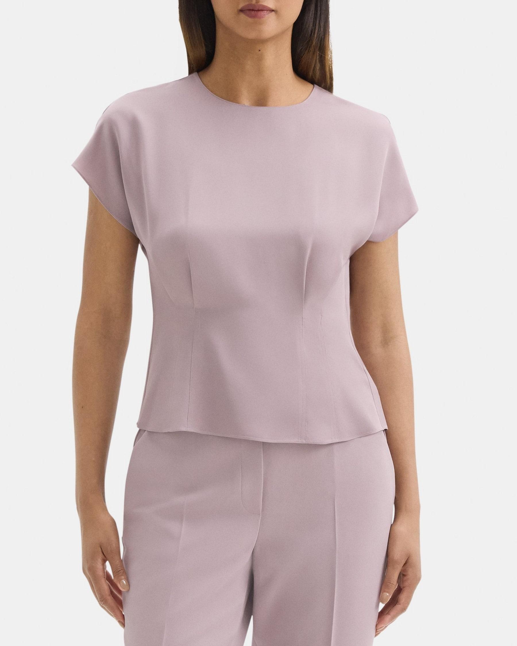 Peplum Top in Silk Product Image