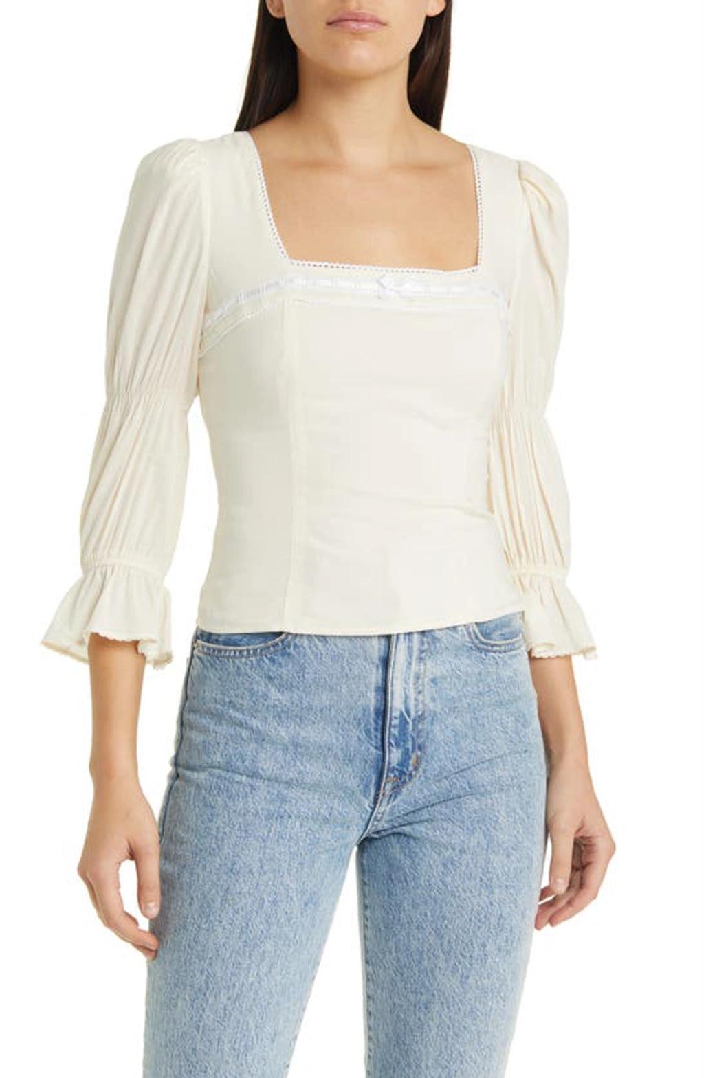 Amalie Top In Cream Product Image