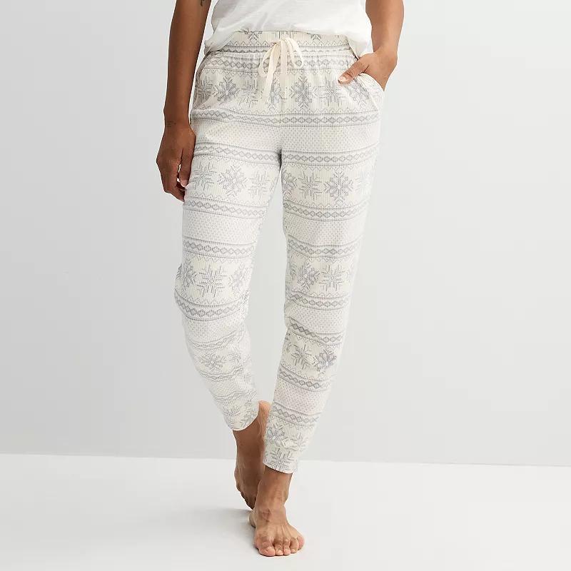 Womens Sonoma Goods For Life Cuffed Rib Pajama Pants Product Image