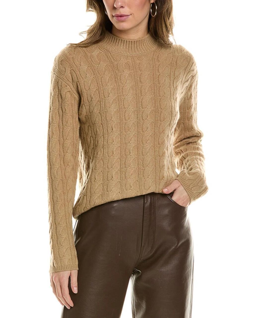 Twisted Cable Wool & Cashmere-blend Sweater In Brown Product Image