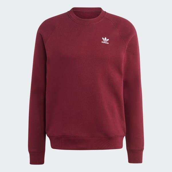 adidas Trefoil Essentials Crewneck Maroon S Mens Product Image