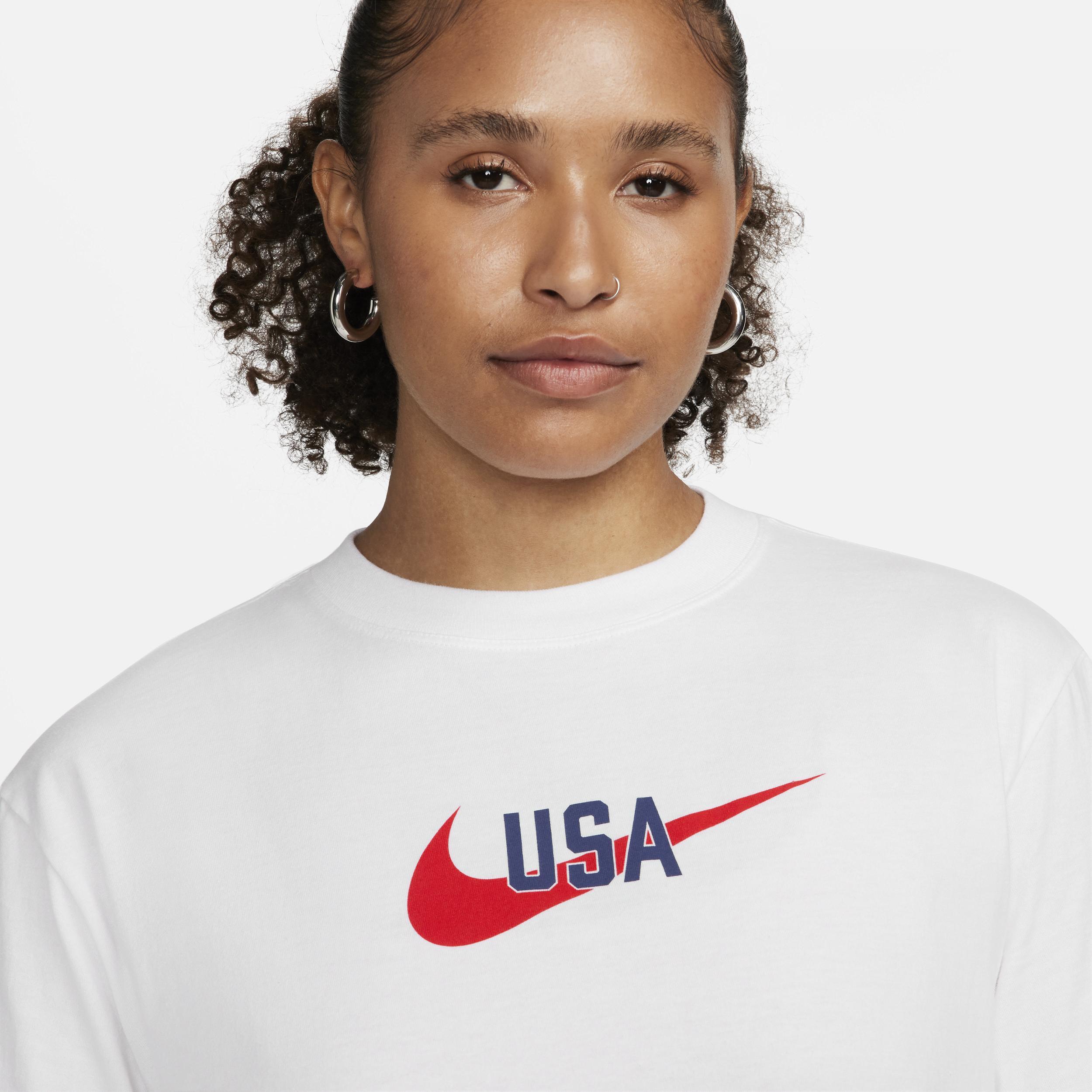 Womens Nike White Usmnt Swoosh T-shirt Product Image