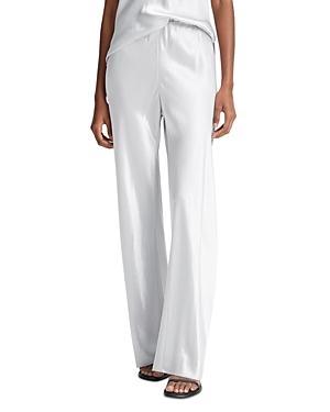 Womens Fluid Bias-Cut Satin High-Rise Trousers Product Image