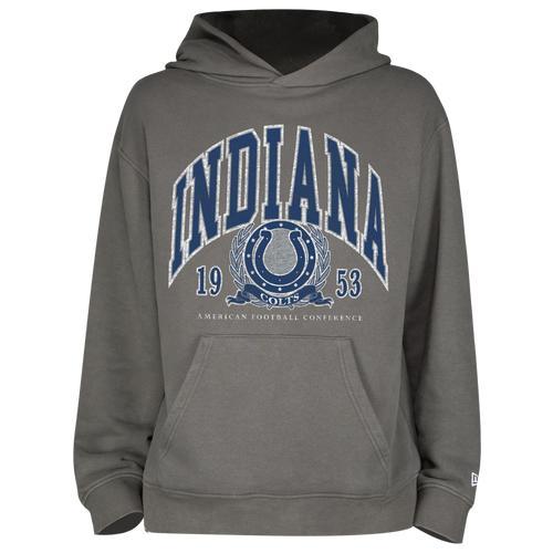 New Era Mens New Era Colts Fitted Pullover Hoodie - Mens Grey/Grey Product Image