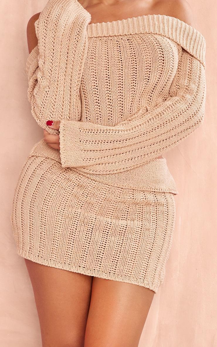 Shape Mocha Knit Foldover Mini Skirt Product Image