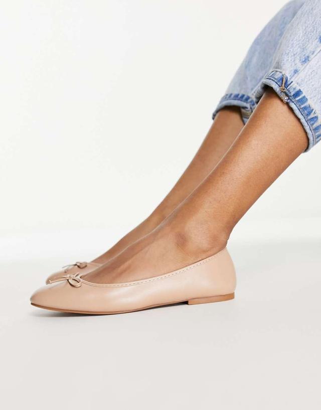 ASOS DESIGN Locus round ballet flats Product Image