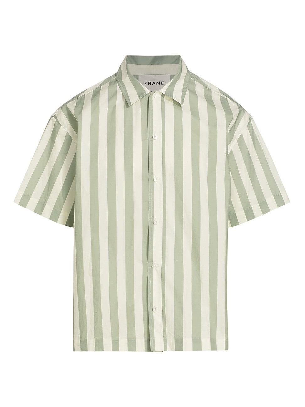 FRAME Stripe Organic Cotton Button-Up Shirt Product Image