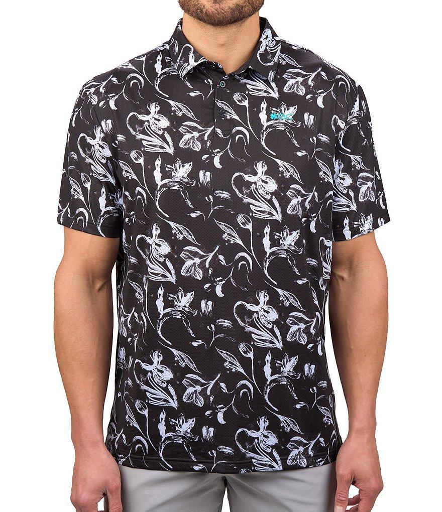 BLACK CLOVER Enzo Printed Short Sleeve Polo Shirt Product Image