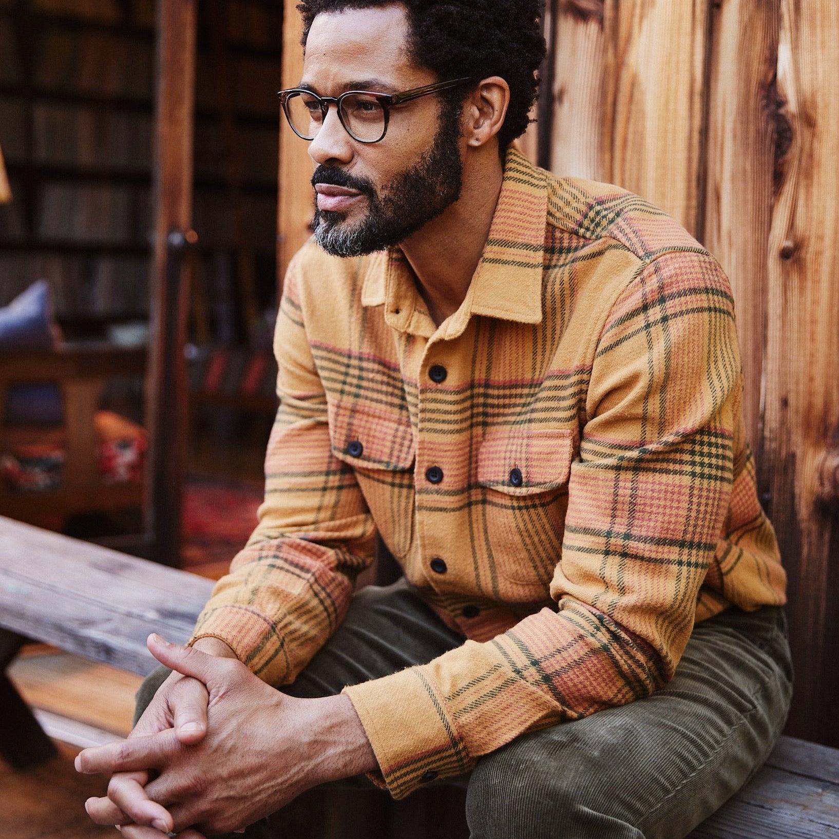 Portland Heavy Flannel  - Apple Cinnamon Green Product Image